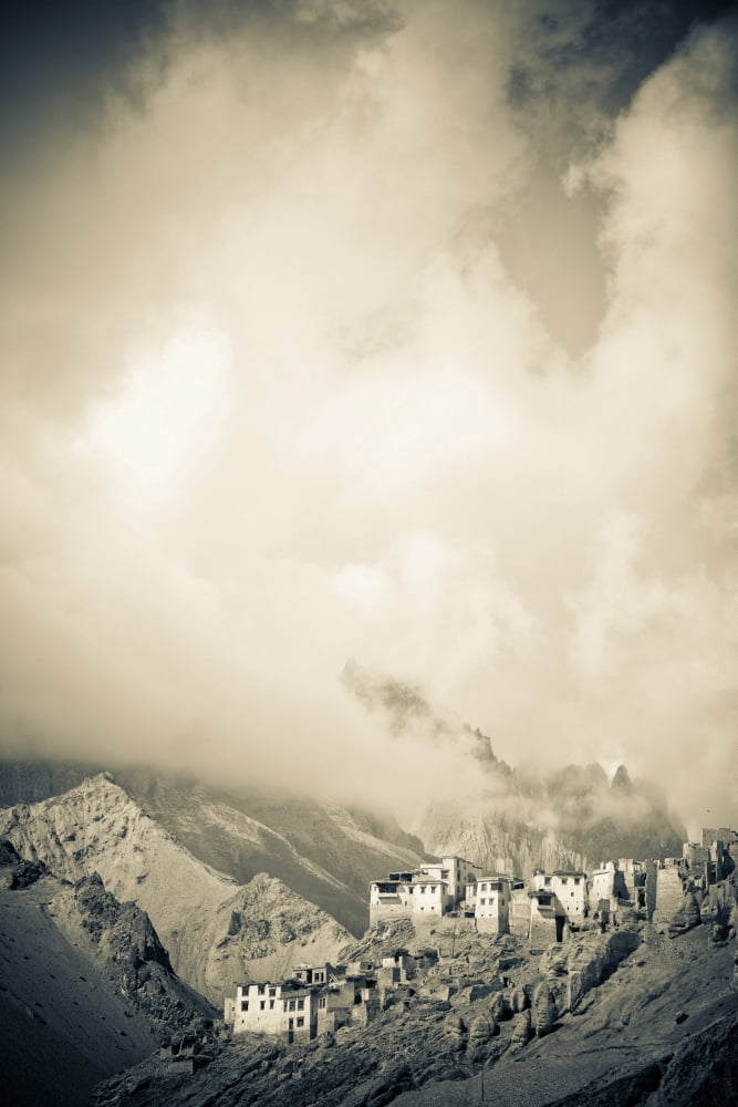 Lamayuru Monastery Sits Amid A Mountain Range Lamayuru Monastery Ladakh India Canvas Art - David DuChemin Design Pics (24 x 38)