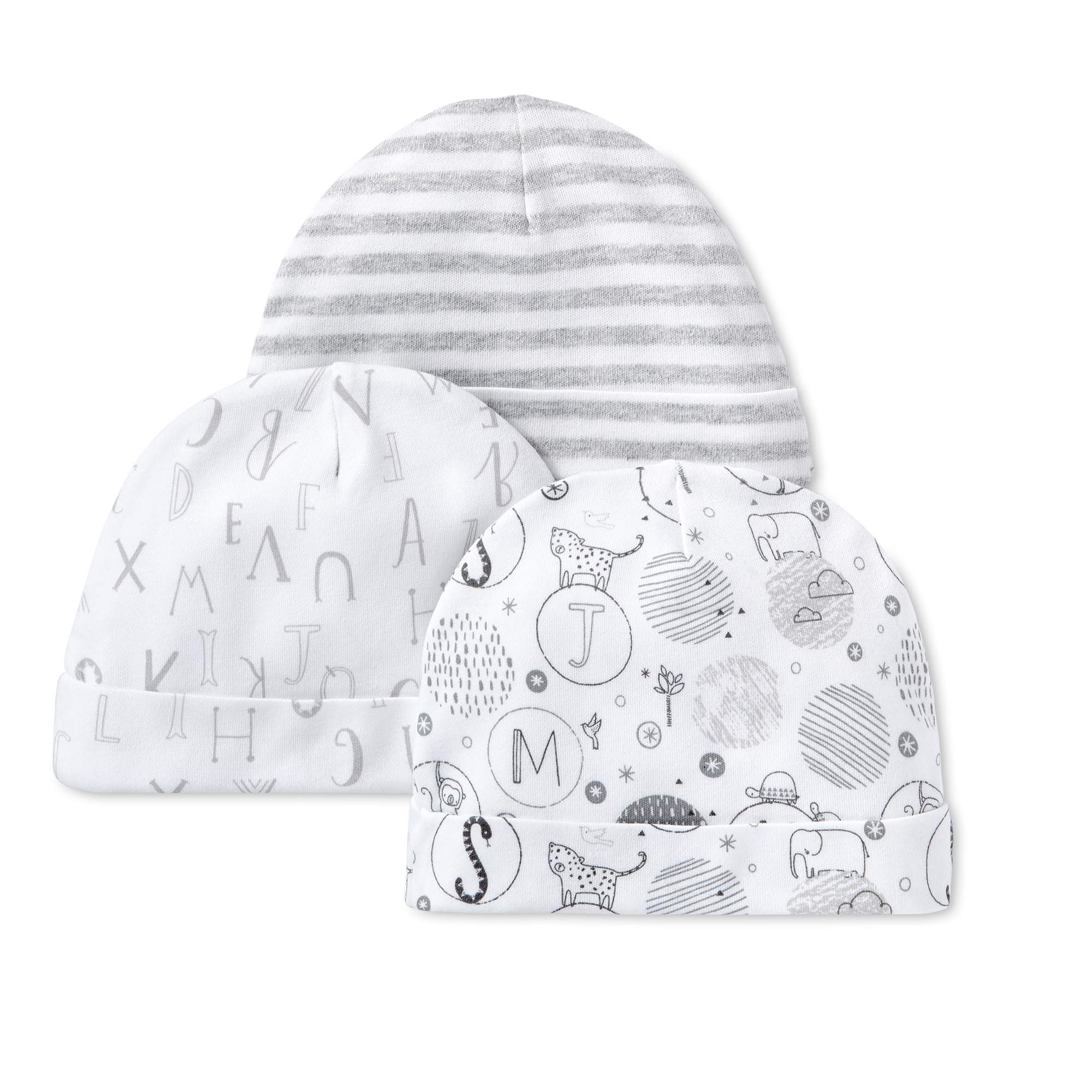Lamaze Baby Boy or Girl Gender Neutral Caps, 3-Pack - image 1 of 4