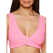 Lamaze Maternity & Nursing Cotton Spandex Comfort Sleep Bra with Lace Trim , Sizes S-2X