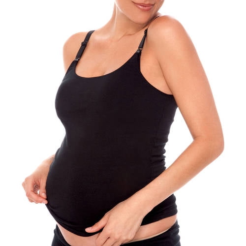Black Snap Down Maternity & Nursing Top