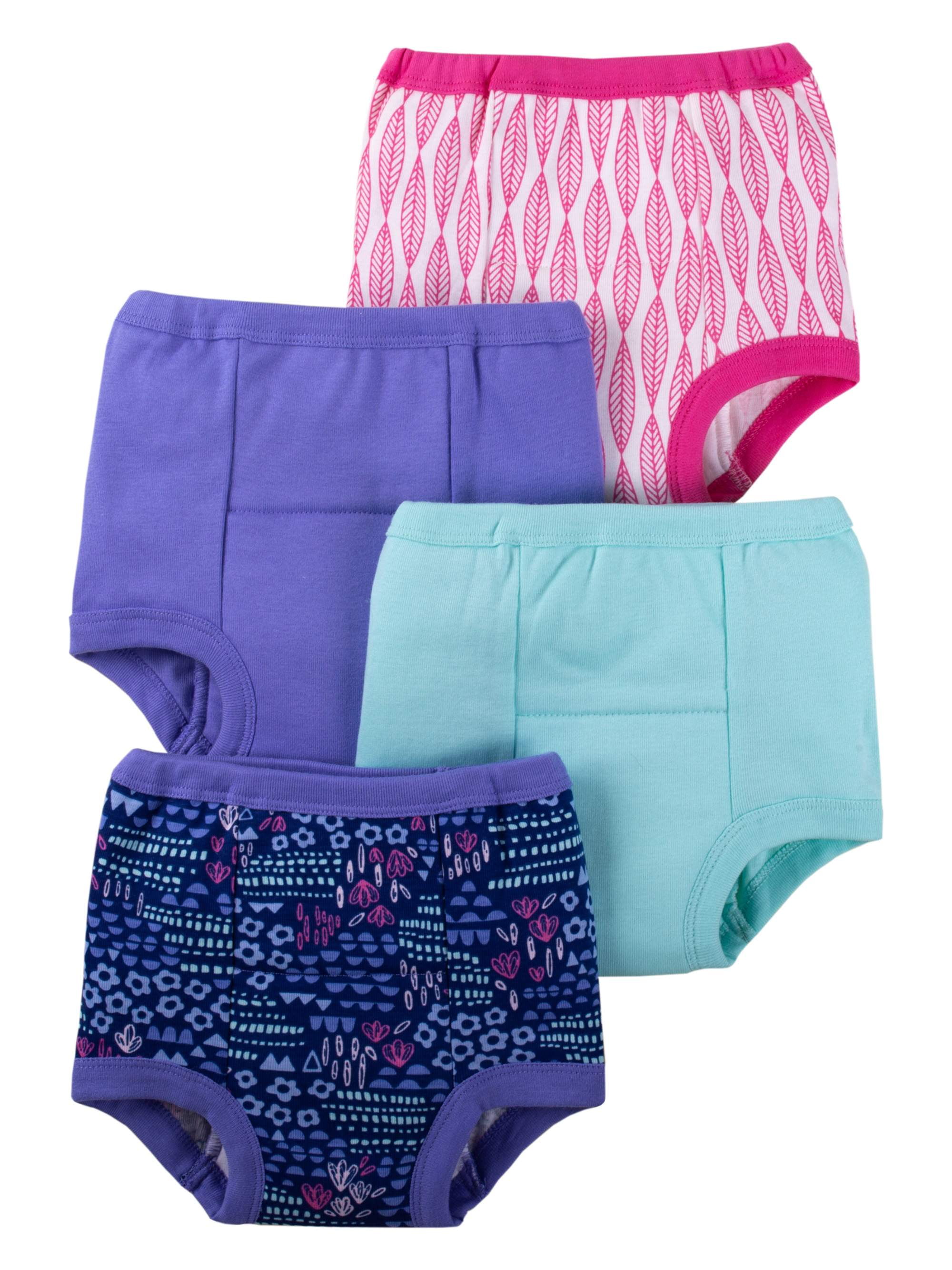 Lamaze Organic Baby Baby Girls' Organic 4 Pack Training Pants 18 Months  Purple/Pink/Flower 