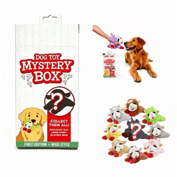 Lamb Chop Mystery Box Dog Interactive Plush Toy,Soft Plush Lamb Toy with Crinkle Sound and Catnip,Interactive Pet Toy for Cats and Small Dogs