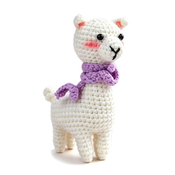 Lamb Crochet Kit for Beginners, DIY Handmade Plush Animal Craft Set with Yarn, Crochet Hooks, Step-by-Step Video & Printed Guide, Cozy Home Craft Activity Gift Set