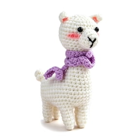 Lamb Crochet Kit for Beginners, DIY Handmade Plush Animal Craft Set with Yarn, Crochet Hooks, Step-by-Step Video & Printed Guide, Cozy Home Craft Activity Gift Set