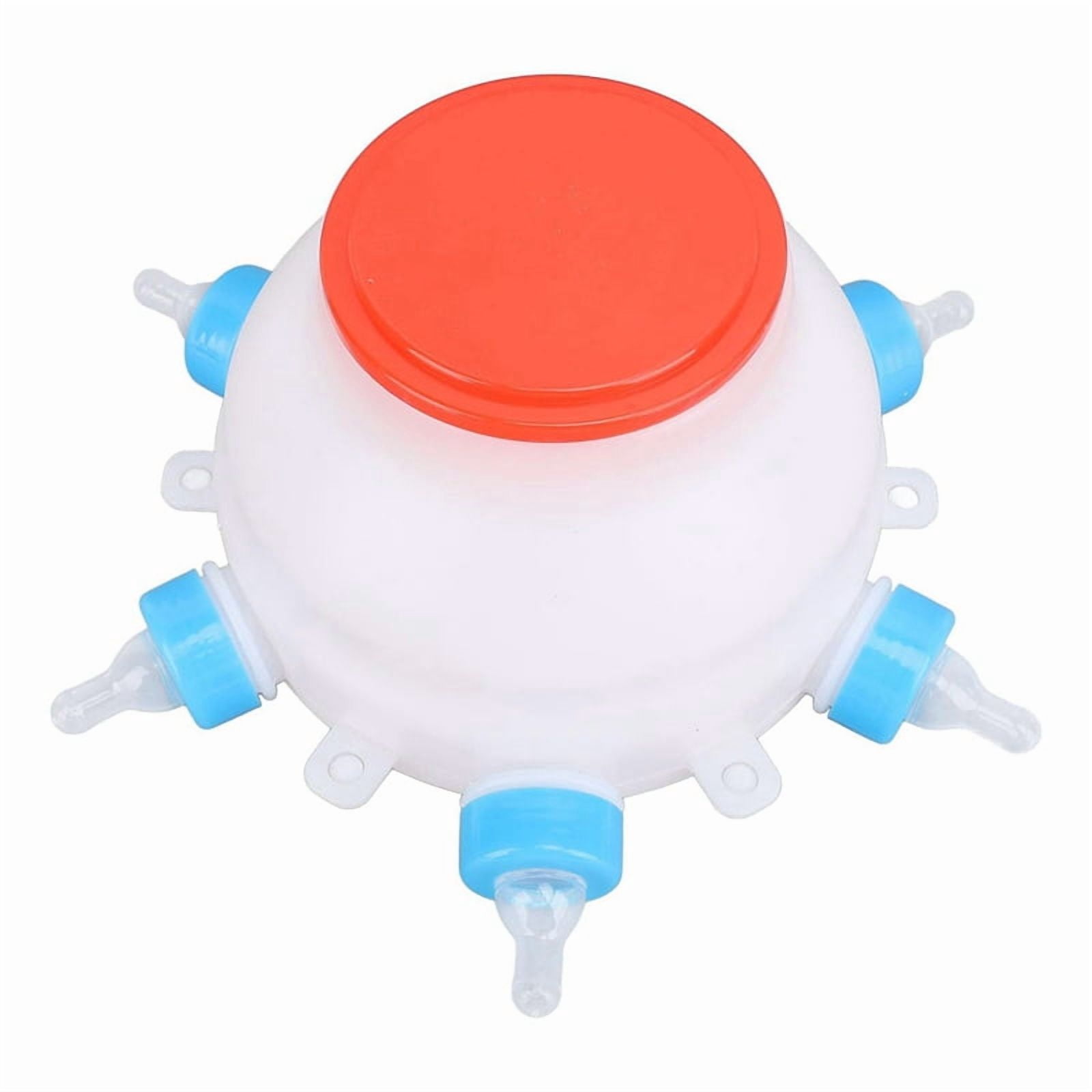 Lamb Feeding Bottle With Multi-Pacifier Bucket – Silicone + ABS, Easy-Clean Goat Feeder For Livestock & Puppies (2 Sizes)