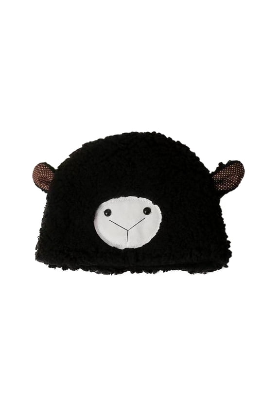 Lamb Hat Women Shearling Cute Winter Warm Beret Earflap Cap