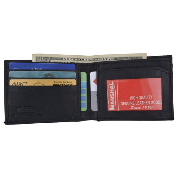 Lamb Leather Bifold ID Card Holder Bulk Bill Wallet 1144