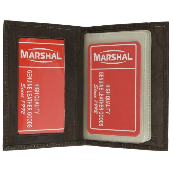 Lamb Leather Bifold Plastic Credit Card Inserts Holder 1570 (C)