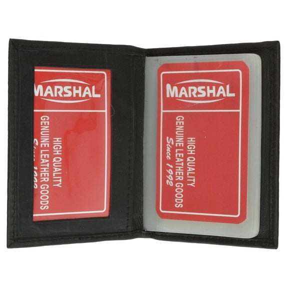 Lamb Leather Bifold Plastic Credit Card Inserts Holder 1570 (C)