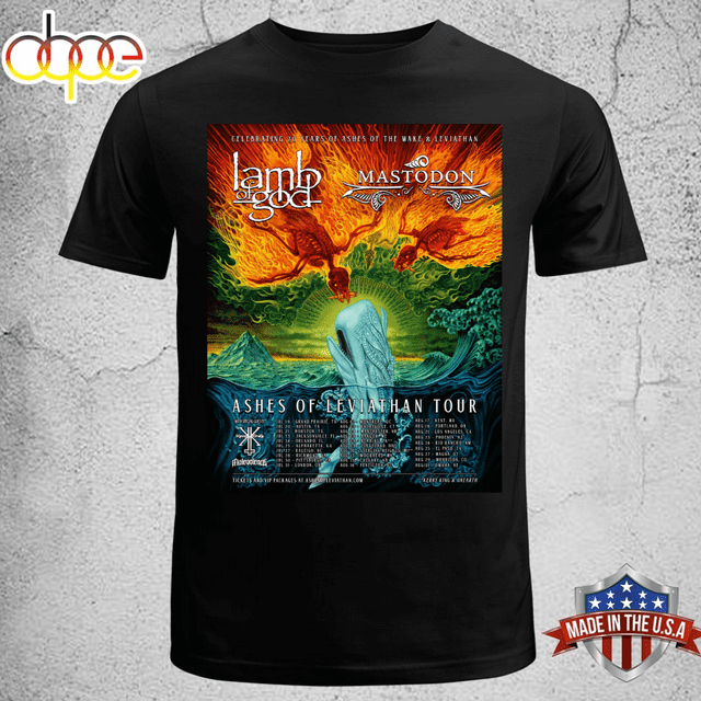 Lamb Of God And Mastodon Plot 2024 Tour Dates Tshirt