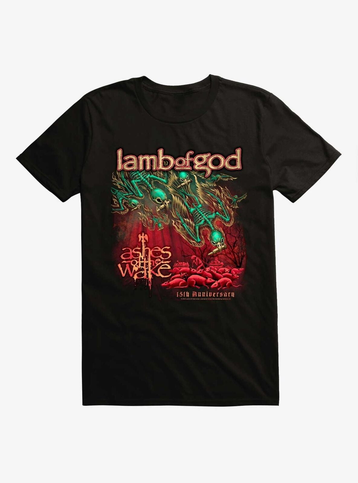 Lamb Of God Ashes Of The Wake 15th Anniversary T-Shirt - Walmart.com