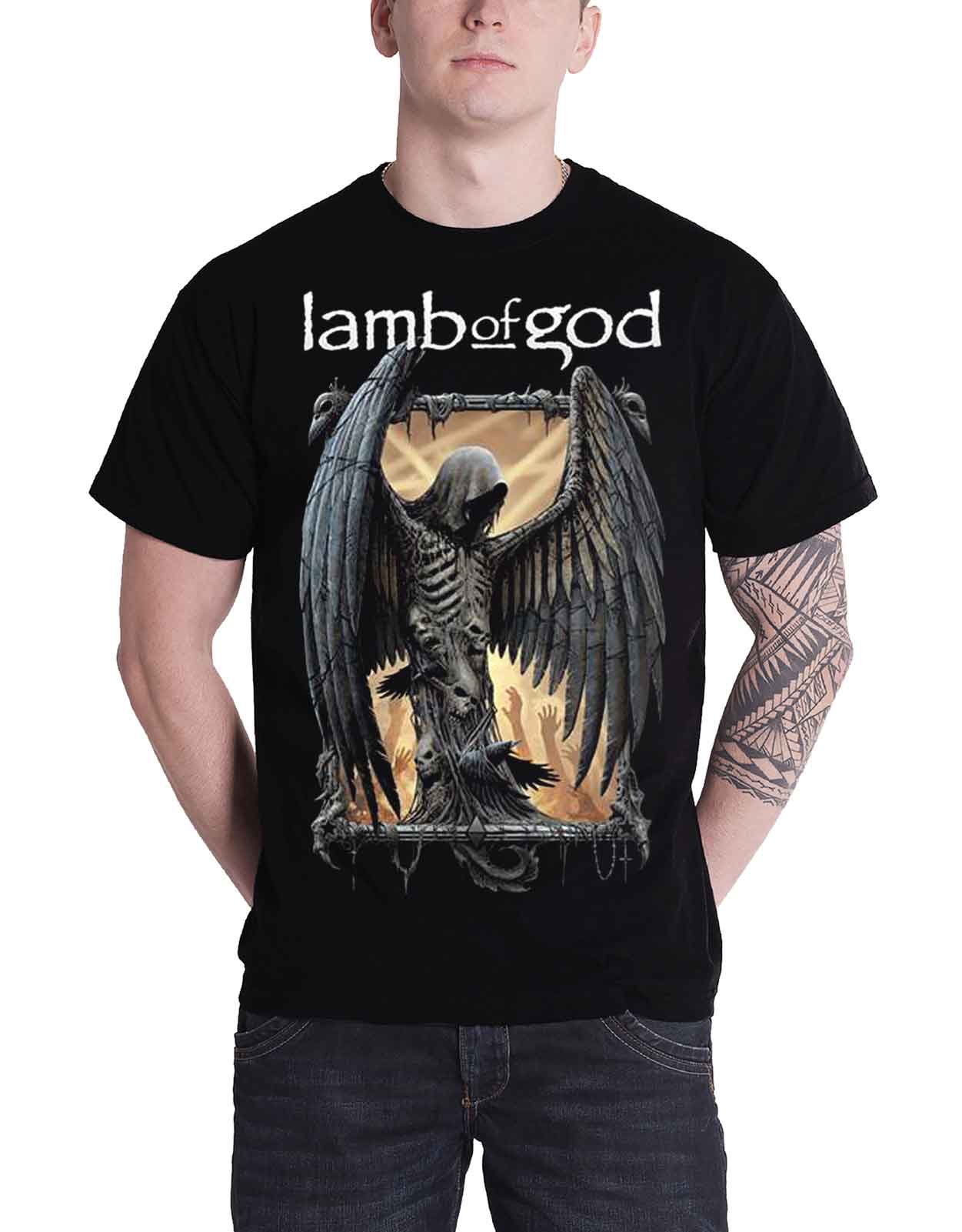 Mastodon Band Logo T-Shirt For Men - Black Rams Head Design, Size L, Official Merchandise