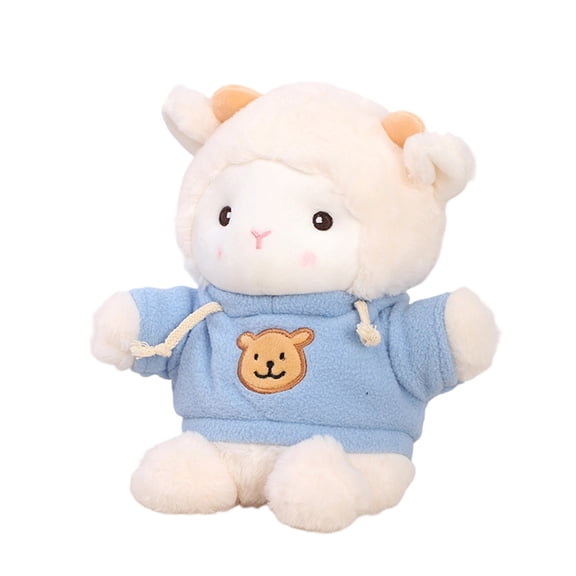Lamb Plush Toy, 7.9in Sheep Stuffed Animal, Soft Woolly Lamb Doll, Miniature Animal Plushie, Fluffy Sheep Gift, Home Decoration Animal Ornament