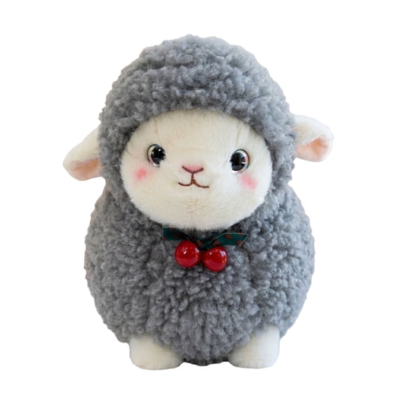 Lamb Stuffed Animal Plush Doll, Cuddly Sheep Stuffed Animal Adorable Fluffy Plush Sheep Toy, Super Soft and Cute Lamb Doll Pretty Sweet Gift for Birthday or Party(Gray)