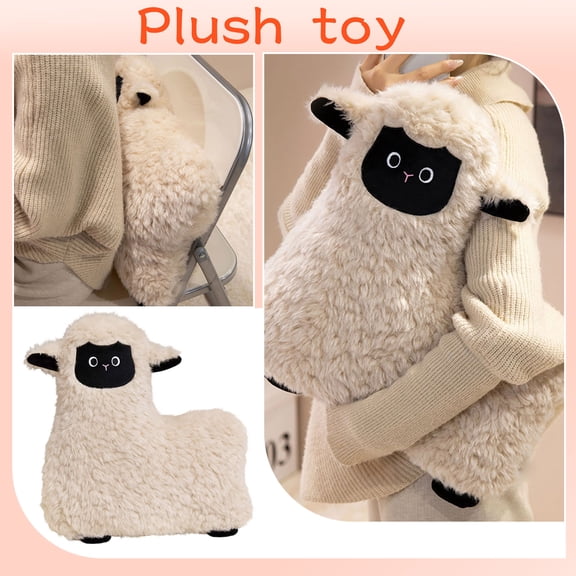 Lamb Stuffed Animal Sheep Stuffed Animal 18by16 Inch All Ages Plush Toy Pillow Soft Cuddly Plush DecorforNursery Bedroom Playroom IdealforSnugglingandGifting