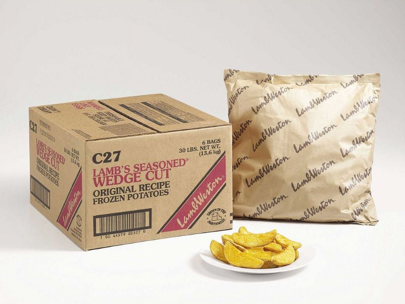 Lamb Weston Original 8 Wedge Cut Potato Fry, 5 Pound - 6 per case.