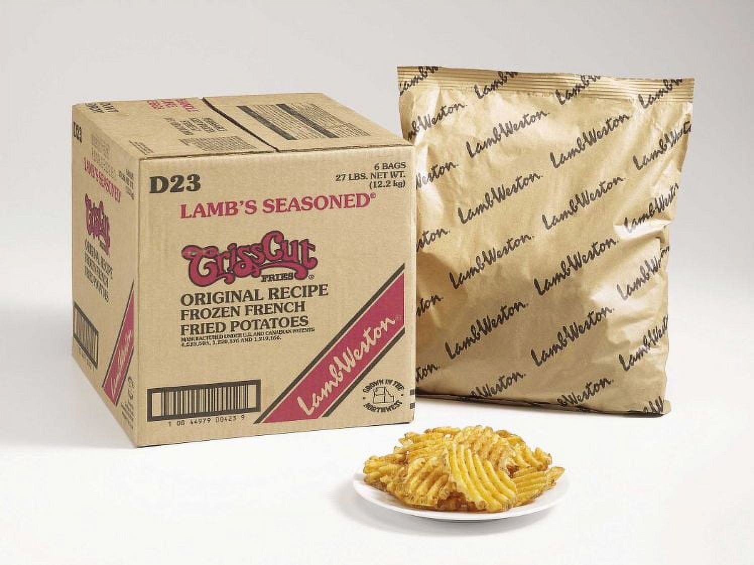 Lamb Weston Original Crisscut Slice Potato Fry, 4.5 Pound - 6 per case.