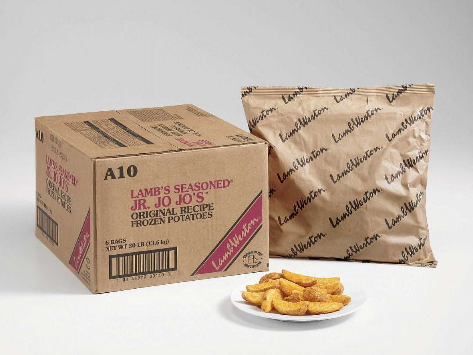 Lamb Weston Original Junior Jo Jos 4 Wedge Cut Potato Fry, 5 Pound - 6 per case.