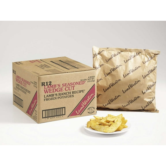 Lamb Weston Ranch 10 Wedge Cut Potato Fry, 5 Pound - 6 per case.