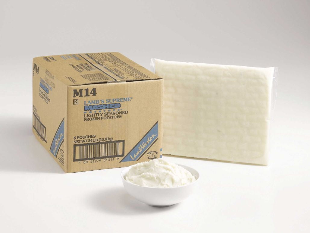 Lamb Weston Supreme Lightly Seasoned Mashed Potato, 4 Pound - 6 per case.