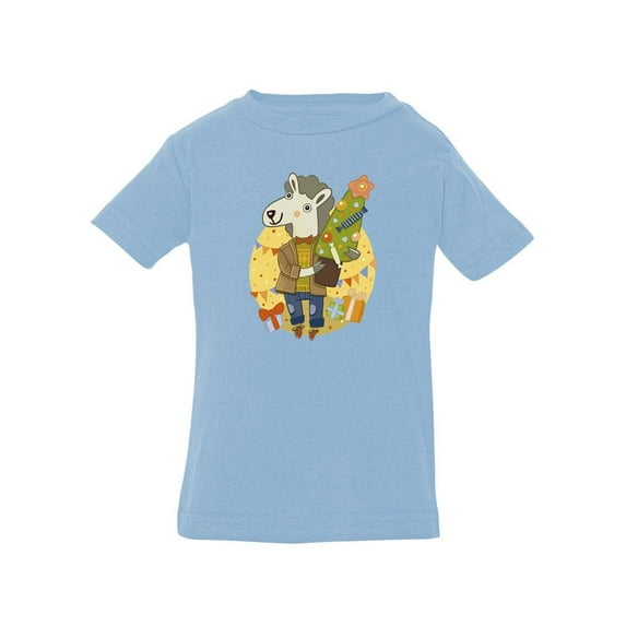 Lamb With A Christmas Tree T-Shirt Infant -Image by Shutterstock, 6 Months