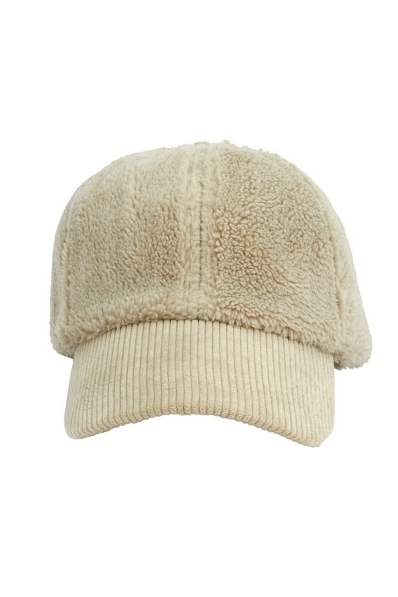 Lamb Wool Baseball Cap For Men Women Fleece Sports Hats Warm Winter Outdoor Travel Gift