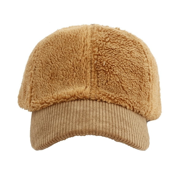 Lamb Wool Baseball Cap For Men Women Fleece Sports Hats Warm Winter Outdoor Travel Gift