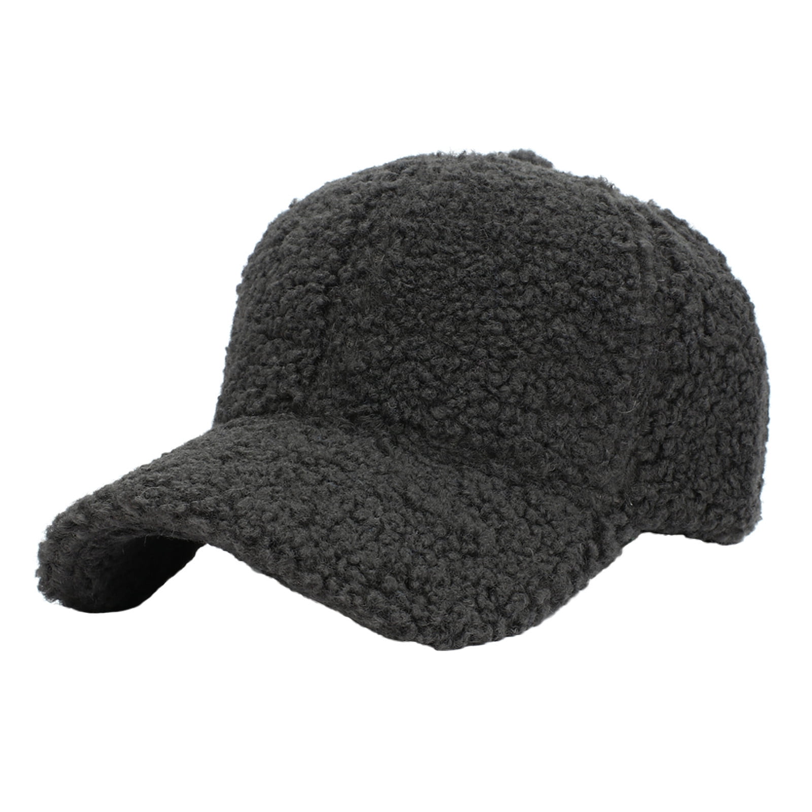 Lamb Wool Baseball Cap For Men Women Teddy Sports Hats Warm Winter