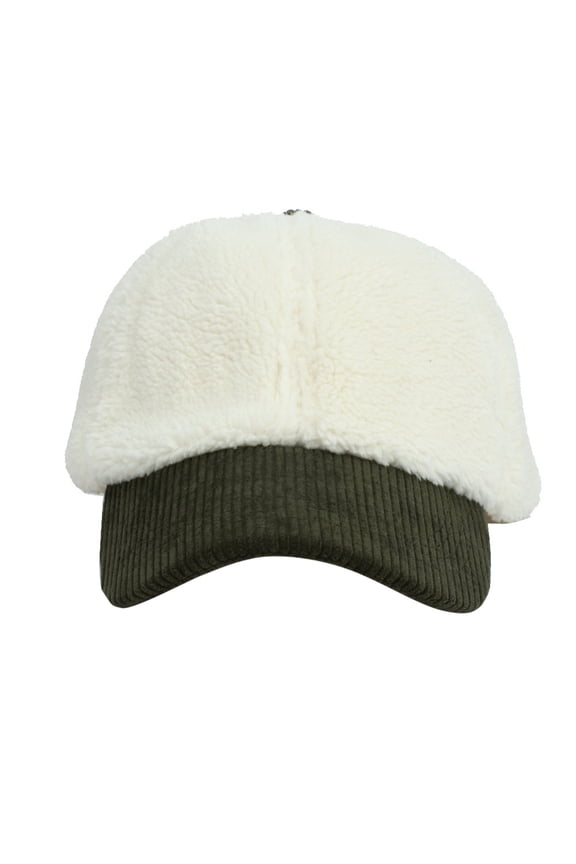 Lamb Wool Baseball Cap Unisex Fleece Warm Winter Outdoor Travel Hat