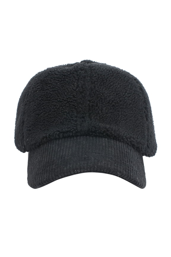 Lamb Wool Baseball Cap Unisex Fleece Warm Winter Outdoor Travel Hat