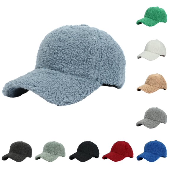 Lamb Wool Baseball Cap for Men Women Teddy Sports Hats Warm Winter Outdoor Travel Features: Kitchen Baseball Cap One Size
