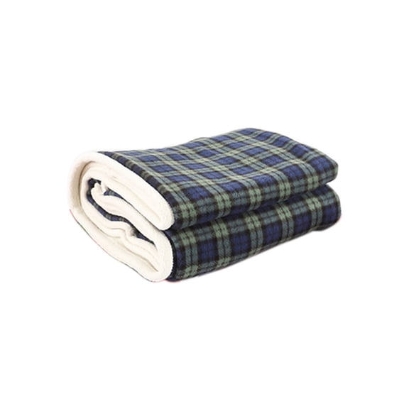 Lamb Wool Blanket, Checked Printed Winter Nap Blanket, Soft and Cozy Office Nap Quilt, Thick Warm Throw Blanket for Winter Comfort and Bedding