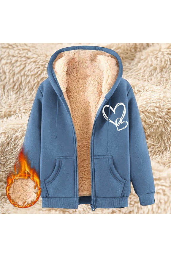 Lamb Wool Coat Winter Thick Warm Solid Color Hooded Plus Size Coat