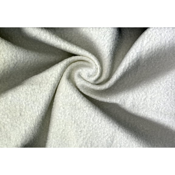 Lamb Wool Faux Merino Fabric, Cozy Sherpa Knit for Coats, Crafts, Sewing (OFFWHITE, ByYard)