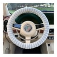 thumbnail image 1 of Lamb Wool Steering Wheel Cover, Winter Anti-Freeze Anti-Slip Handle Cover, Striped Warm Driving Accessories, Soft Wear-Resistant Car Decor, Universal Fit for All Vehicles, 1 of 2