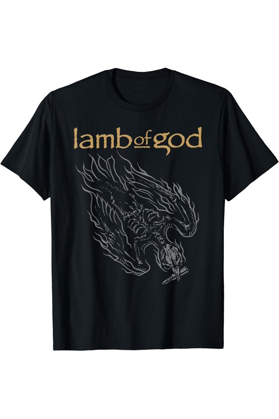 Lamb of God – Ashes Bird, Gold Logo T-Shirt, Vintage Birthday Gift