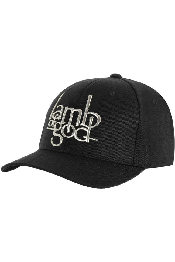 Men's Sonic Silver Logo Baseball Hat Adjustable Black