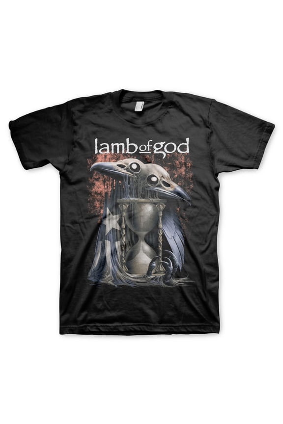 Lamb of God Men's Twin Heads T-Shirt Black Large | Officially Licensed