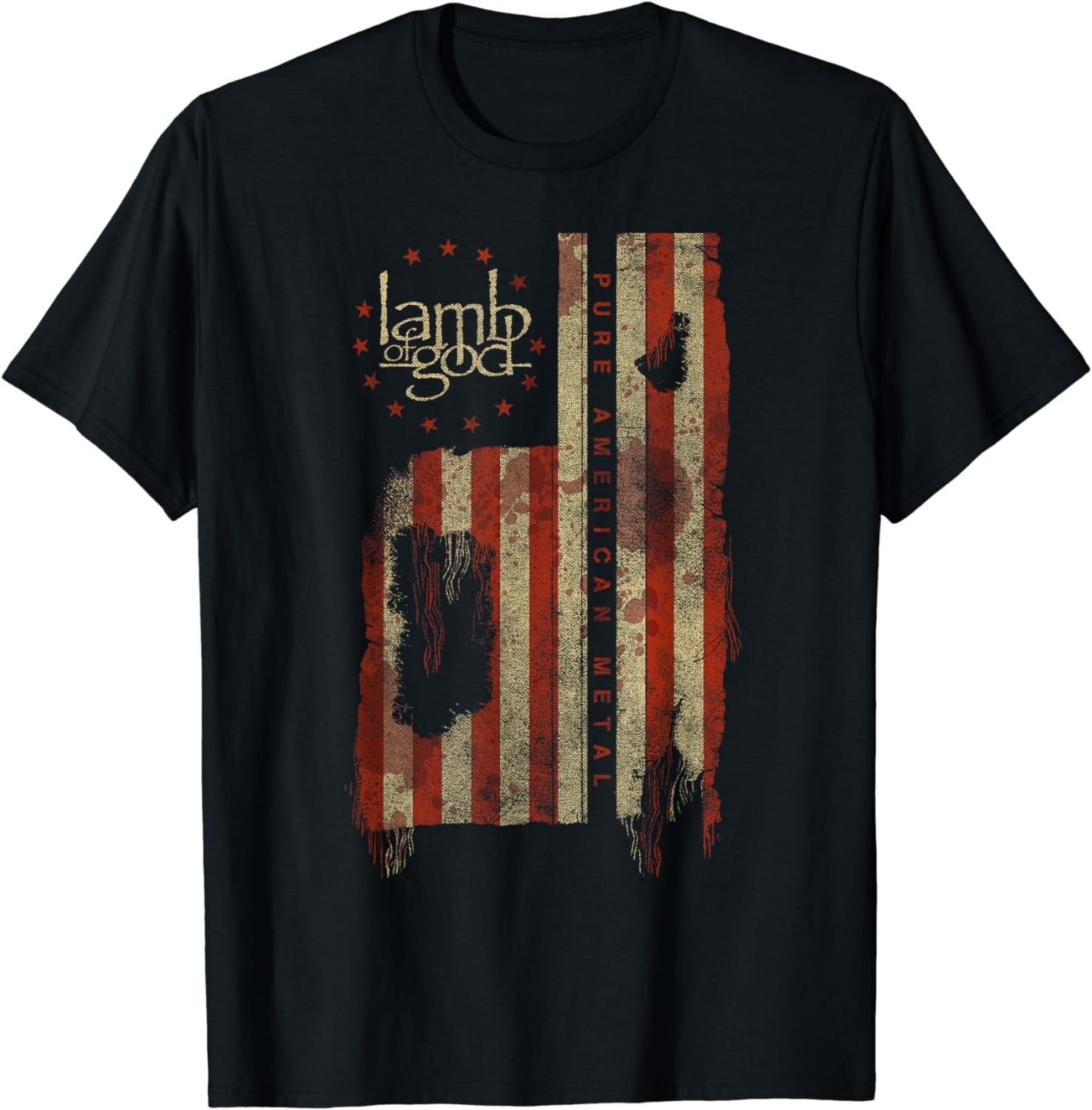 Lamb of God Pure American Metal Flag TShirt