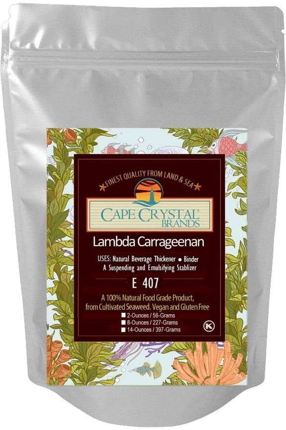 Lambda Carrageenan Powder 8-oz. - Food Thickener & Stabilizer, Kosher