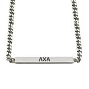 Lambda Chi Alpha Fraternity Necklace - Greek Letters Stainless Steel Horizontal Bar Pendant, Lambda Chi Alpha Gifts For Men