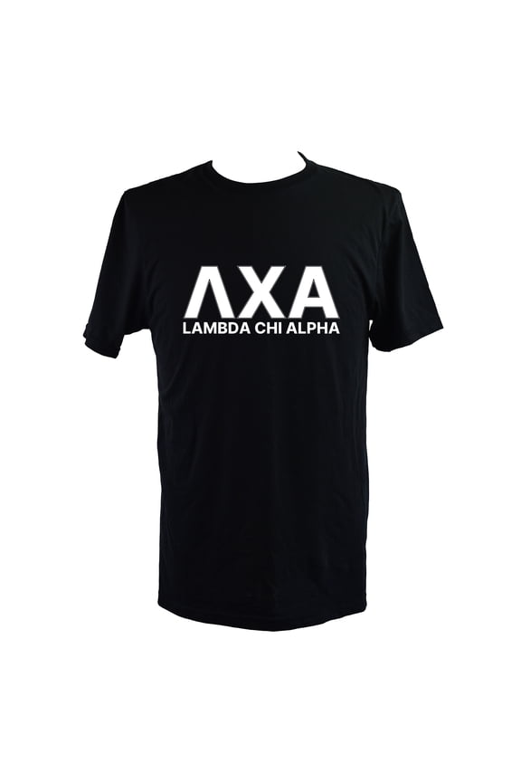 Lambda Chi Alpha T-Shirt - Varsity Letter Fraternity Tee, 100% Cottont, Size Large