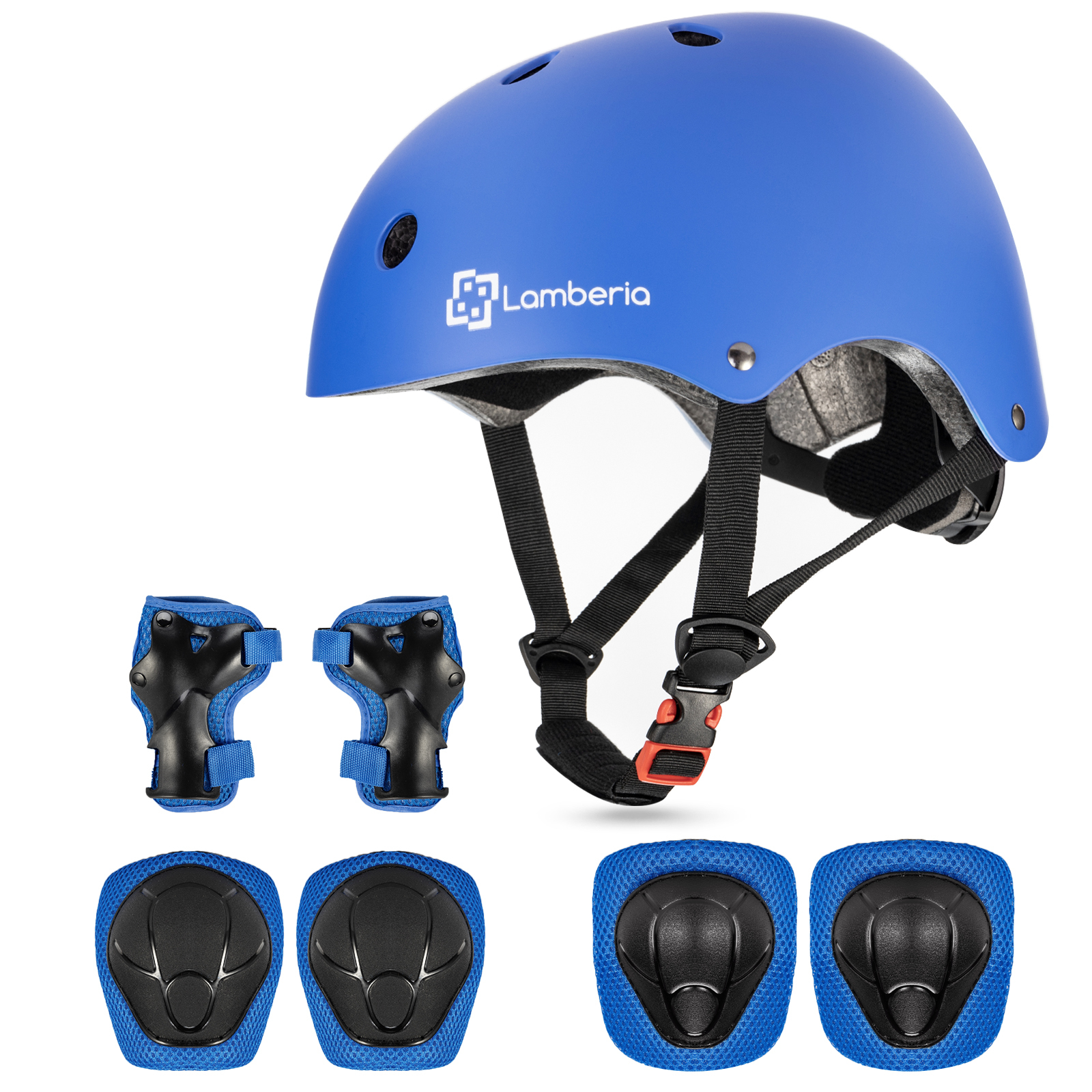 Skateboard Helmet and Pads Combo Includes Helmet, Knee Pads, Elbow Pads