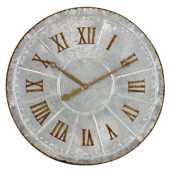Lambert Galvanized Metal Wall Clock