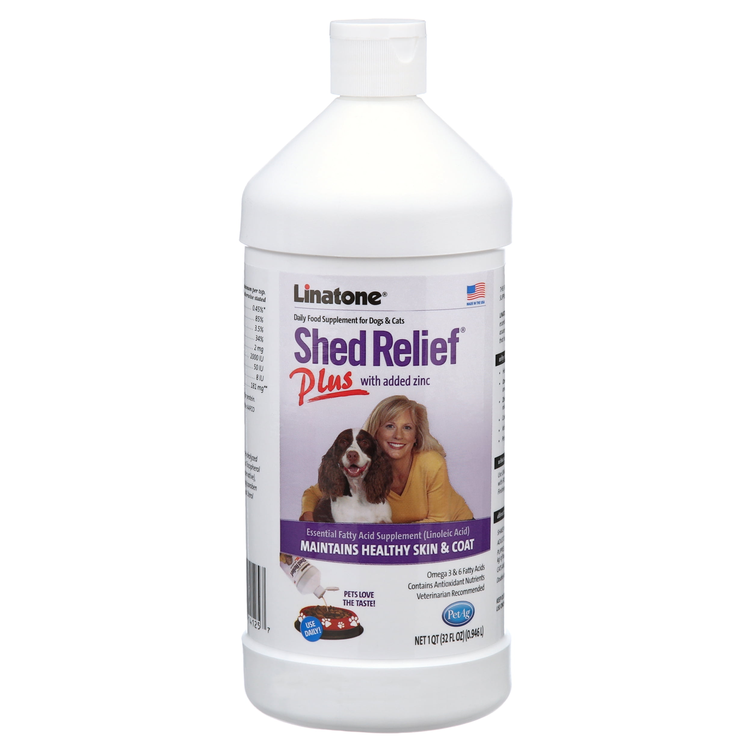 Lambert Kay Linatone Shed Relief Plus for Dogs Cats 32 oz