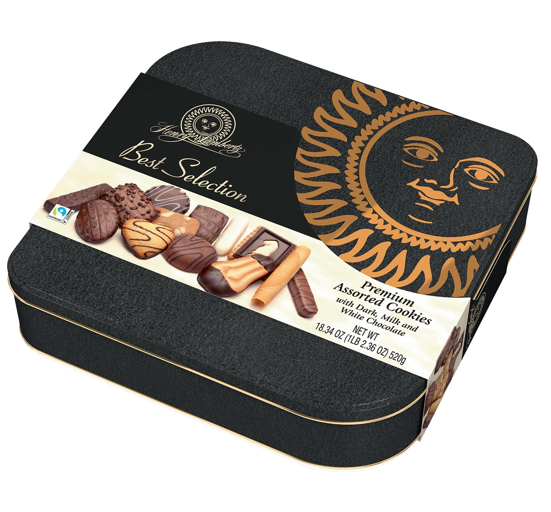Lambertz Best Selection Premium Assorted Cookies Gift Tin, 17.6 oz