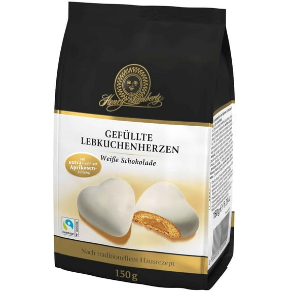 Lambertz White Chocolate gingerbread cookies with apricot jelly 150g/5.29 oz