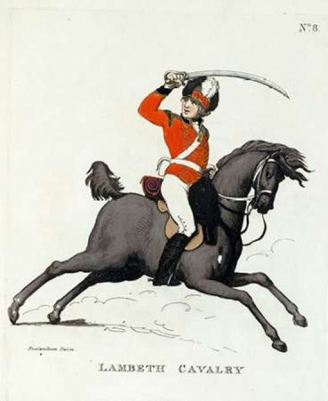 Lambeth Cavalry Canvas Art - Thomas Rowlandson (20 x 24)