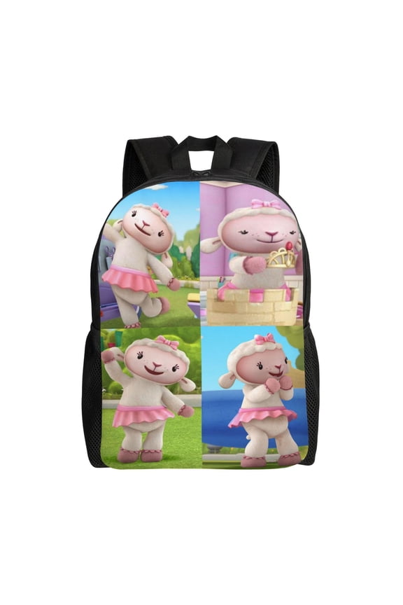 Lambie Doc McStuffins Lightweight Backpack Daypack Large Capacity Backpacks Adjustable Shoulder Straps Bags Travel Hiking