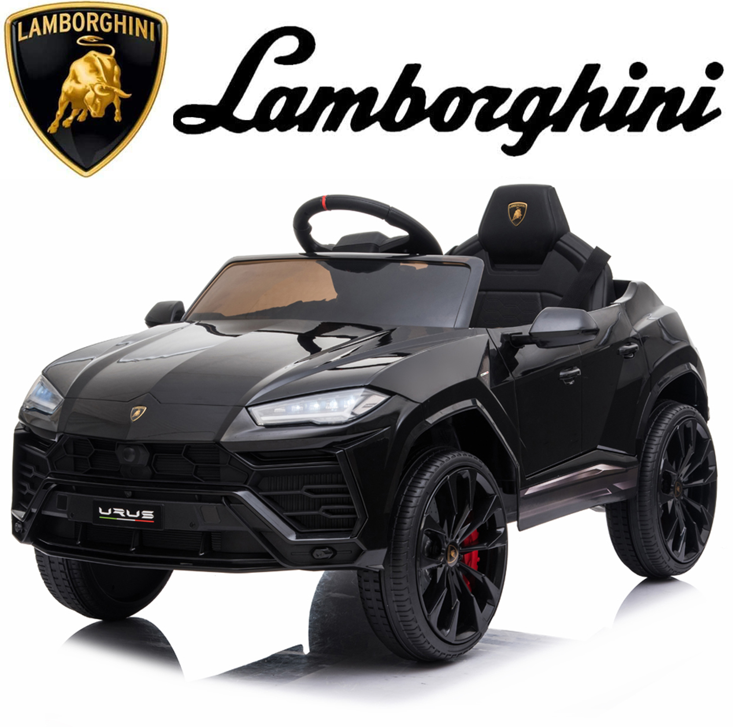 Lamborghini 12 V Powered Ride on Cars, Remote Control, Battery Powered, Black - image 1 of 10